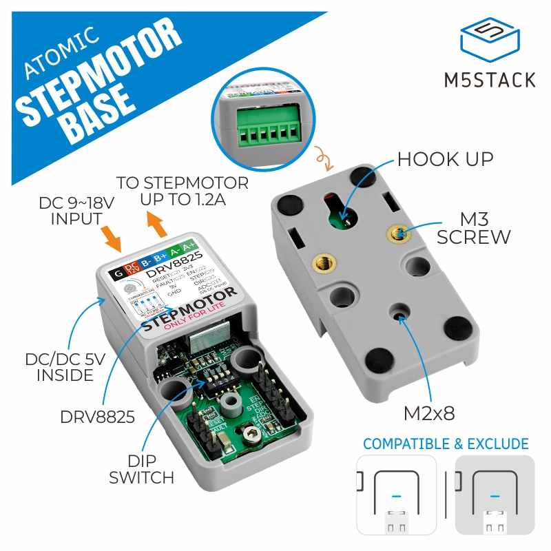 Официальная база Stepmotor M5S – обзор и цена M5Stack